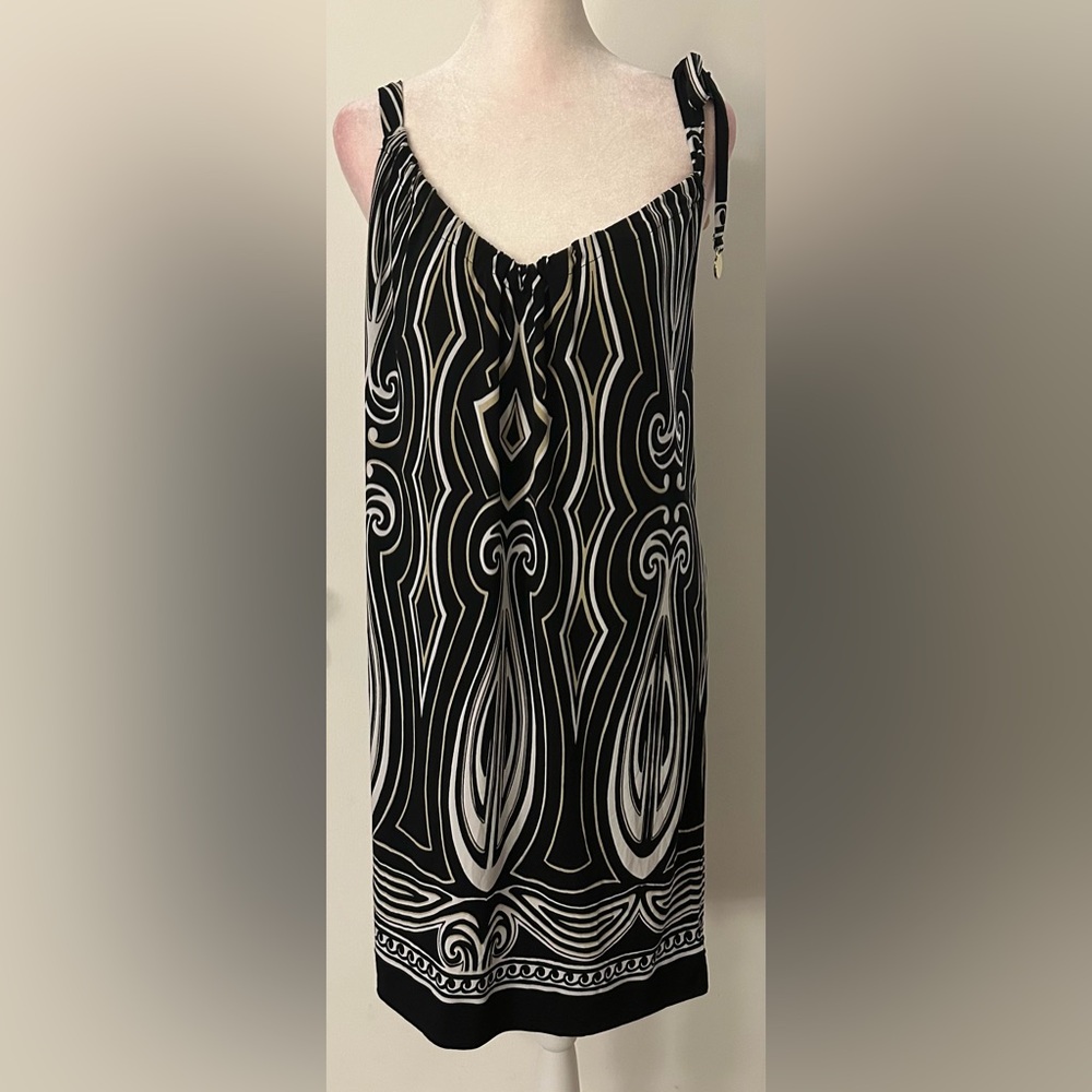 White House Black Market black print sleeveless dress